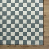Timin Blue Gray Checkered Area Rug - Clearance - Ornate Home