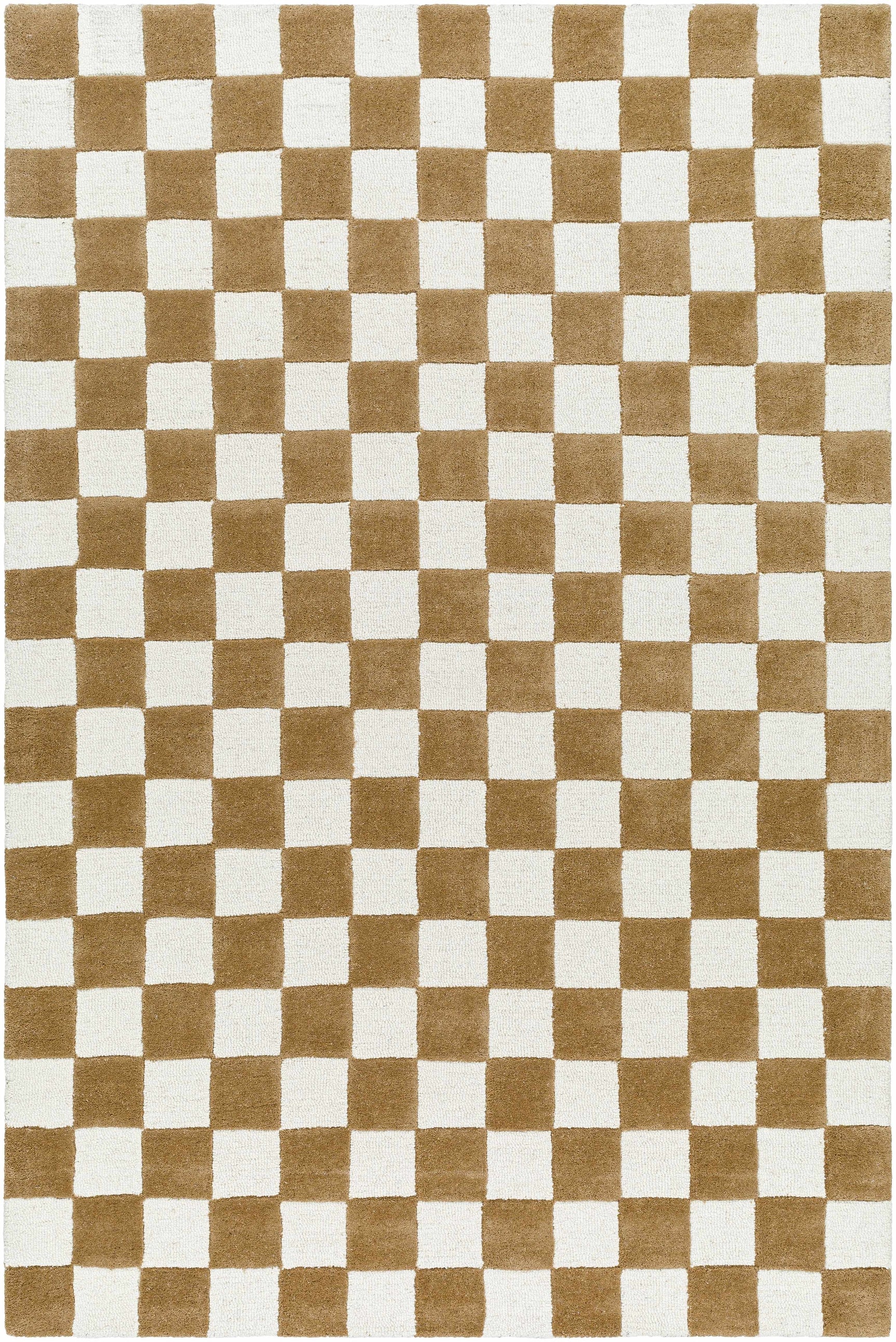 Timin Camel Checkered Area Rug - Clearance - Ornate Home