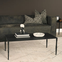 Timothy Black Ebony Iron Coffee Table - Ornate Home