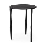 Timothy Black Ebony Iron Side Table - Ornate Home