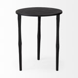 Timothy Black Ebony Iron Side Table - Ornate Home