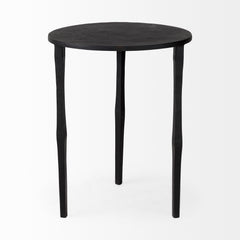 Timothy Black Ebony Iron Side Table