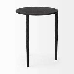 Timothy Black Ebony Iron Side Table