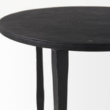 Timothy Black Ebony Iron Side Table - Ornate Home