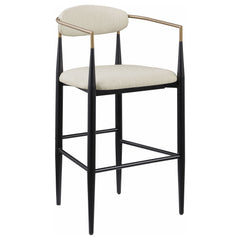 Tina Beige Bar Chair (Set of 2) - Ornate Home