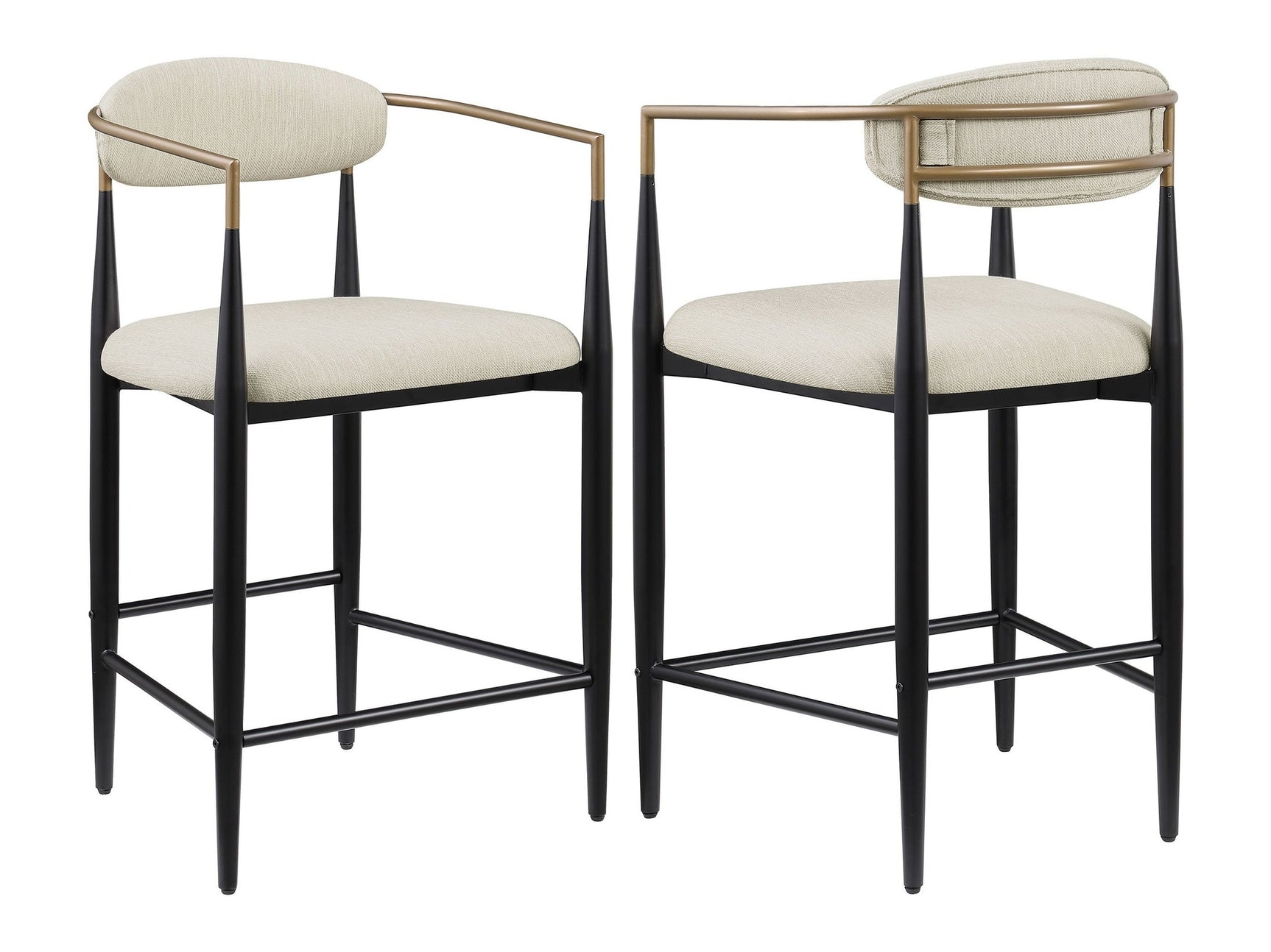 Tina Beige Counter Chair (Set of 2) - Ornate Home