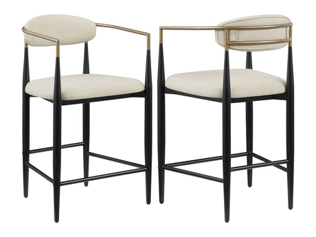 Tina Beige Counter Chair (Set of 2) - Ornate Home