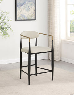 Tina Beige Counter Chair (Set of 2) - Ornate Home