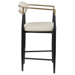 Tina Beige Counter Chair (Set of 2) - Ornate Home