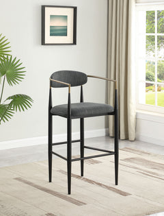 Tina Dark Grey Bar Chair (Set of 2) - Ornate Home