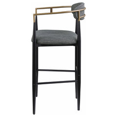 Tina Dark Grey Bar Chair (Set of 2) - Ornate Home