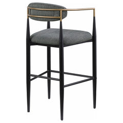 Tina Dark Grey Bar Chair (Set of 2) - Ornate Home