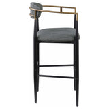 Tina Dark Grey Bar Chair (Set of 2) - Ornate Home