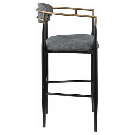 Tina Dark Grey Bar Chair (Set of 2) - Ornate Home