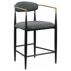 Tina Dark Grey Counter Chair (Set of 2) - Ornate Home