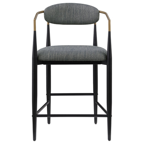 Tina Dark Grey Counter Chair (Set of 2) - Ornate Home