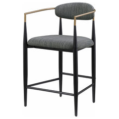 Tina Dark Grey Counter Chair (Set of 2) - Ornate Home