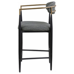 Tina Dark Grey Counter Chair (Set of 2) - Ornate Home
