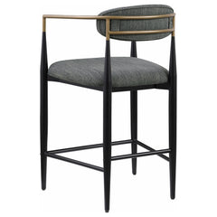 Tina Dark Grey Counter Chair (Set of 2) - Ornate Home