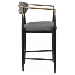 Tina Dark Grey Counter Chair (Set of 2) - Ornate Home