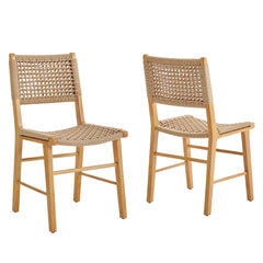 Tindra Natural Woven Dining Chairs (Set of 2) - Ornate Home