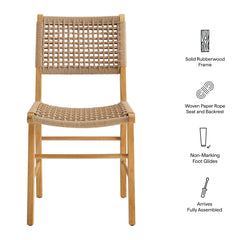 Tindra Natural Woven Dining Chairs (Set of 2) - Ornate Home