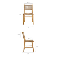 Tindra Natural Woven Dining Chairs (Set of 2) - Ornate Home