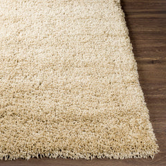 Tingly 2x3 Hand Woven Solid Cream Shag Rug - Clearance - Ornate Home