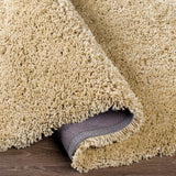 Tingly 2x3 Hand Woven Solid Cream Shag Rug - Clearance - Ornate Home