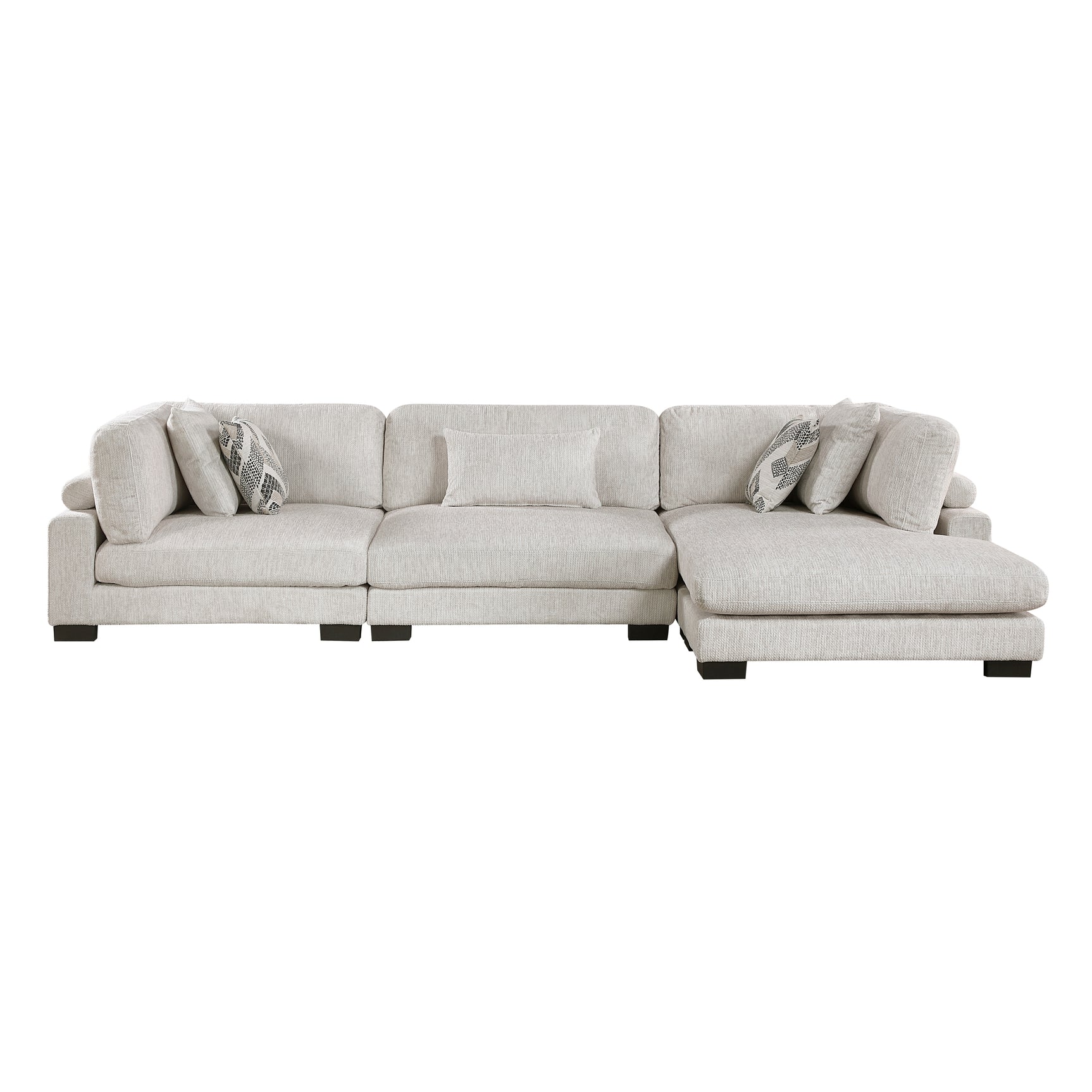 Tinley Beige 3-Piece Modular Sectional with Chaise - Ornate Home