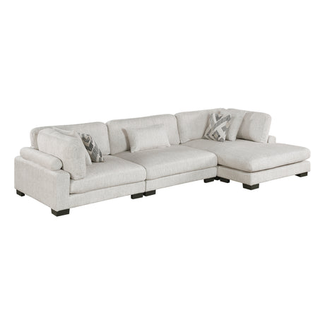 Tinley Beige 3-Piece Modular Sectional with Chaise - Ornate Home