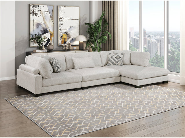 Tinley Beige 3-Piece Modular Sectional with Chaise - Ornate Home