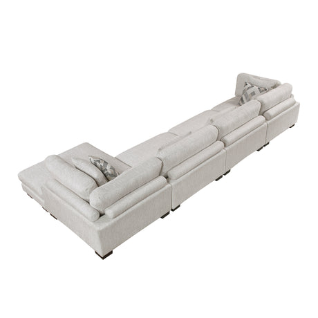 Tinley Beige 4-Piece Modular Sectional with Chaise - Ornate Home
