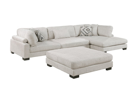 Tinley Beige 4-Piece Modular Sectional with Chaise and Ottoman - Ornate Home