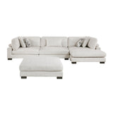 Tinley Beige 4-Piece Modular Sectional with Chaise and Ottoman - Ornate Home