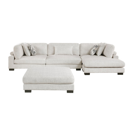 Tinley Beige 4-Piece Modular Sectional with Chaise and Ottoman - Ornate Home
