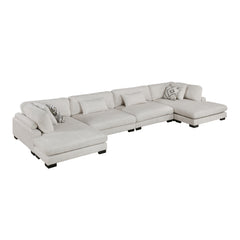 Tinley Beige 4-Piece Modular Sectional with Double Chaise - Ornate Home