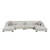 Tinley Beige 4-Piece Modular Sectional with Double Chaise - Ornate Home