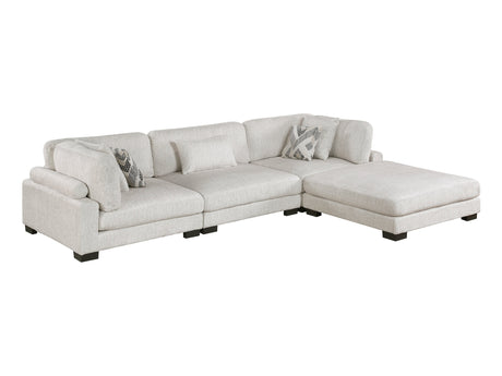 Tinley Beige 4-Piece Modular Sectional with Ottoman - Ornate Home