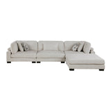 Tinley Beige 4-Piece Modular Sectional with Ottoman - Ornate Home