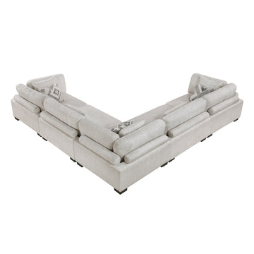 Tinley Beige 5-Piece Modular Sectional - Ornate Home