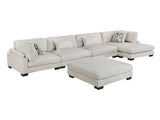 Tinley Beige 5-Piece Modular Sectional with Chaise and Ottoman - Ornate Home
