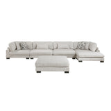 Tinley Beige 5-Piece Modular Sectional with Chaise and Ottoman - Ornate Home