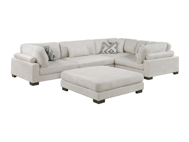 Tinley Beige 5-Piece Modular Sectional with Ottoman - Ornate Home