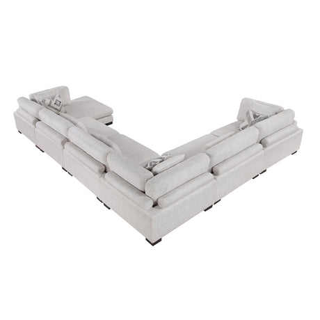 Tinley Beige 6-Piece Modular Sectional with Chaise - Ornate Home
