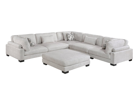 Tinley Beige 6-Piece Modular Sectional with Ottoman - Ornate Home