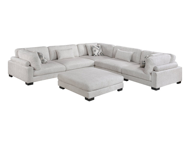 Tinley Beige 6-Piece Modular Sectional with Ottoman - Ornate Home