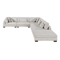 Tinley Beige 6-Piece Modular Sectional with Ottoman - Ornate Home