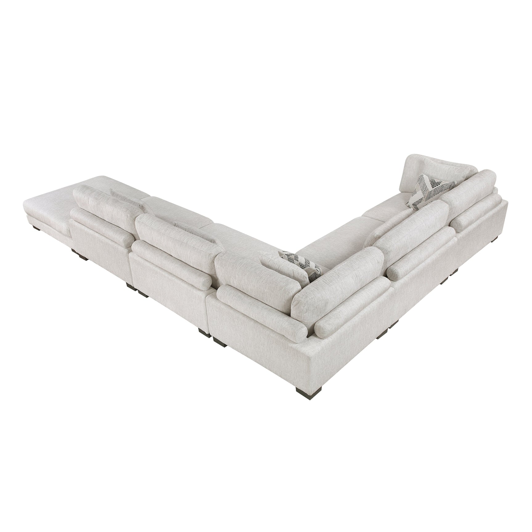 Tinley Beige 6-Piece Modular Sectional with Ottoman - Ornate Home