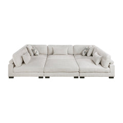 Tinley Beige 6-Piece Modular Sectional with Ottoman - Ornate Home